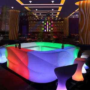 Waterproof Nightclub Furniture Use Illuminated Portable Led Bar Counter for Event Party Wedding