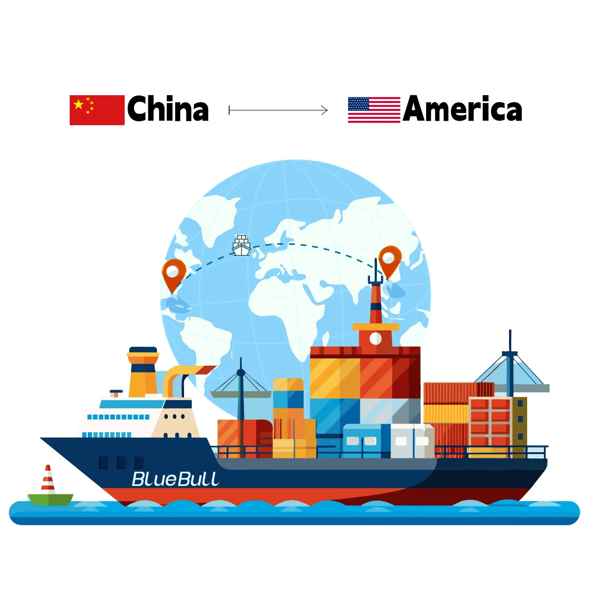 China Sea Freight Shipping Agent to USA Top Chinese Forwarder in Shenzhen/Guangzhou/Yiwu/Xiamen/Dongguan/Foshan Warehouses