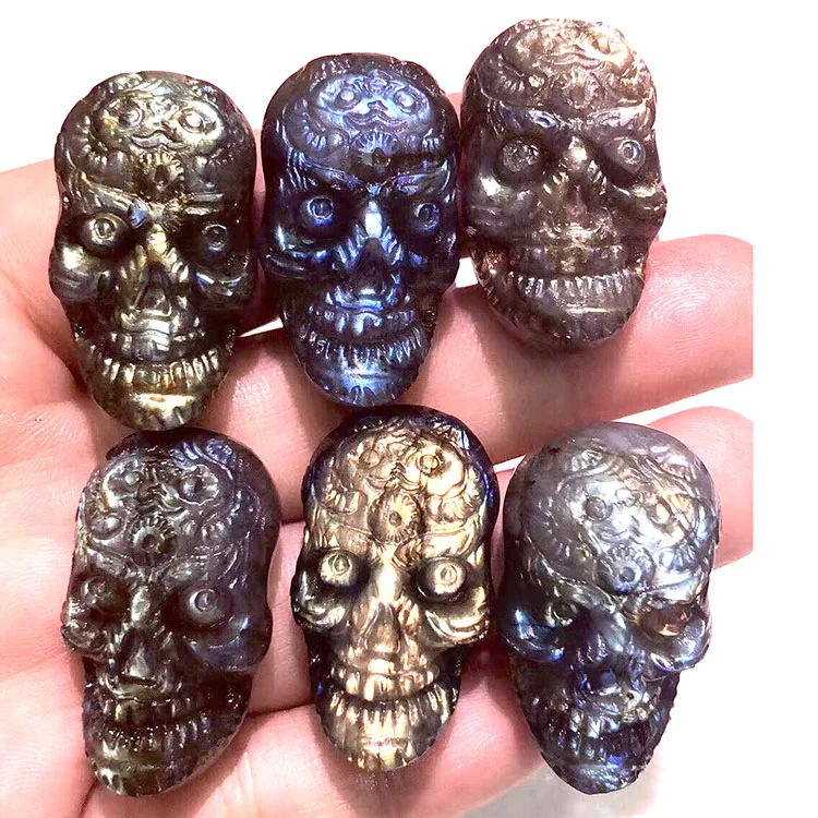 Labradorite on sale skull cabochon