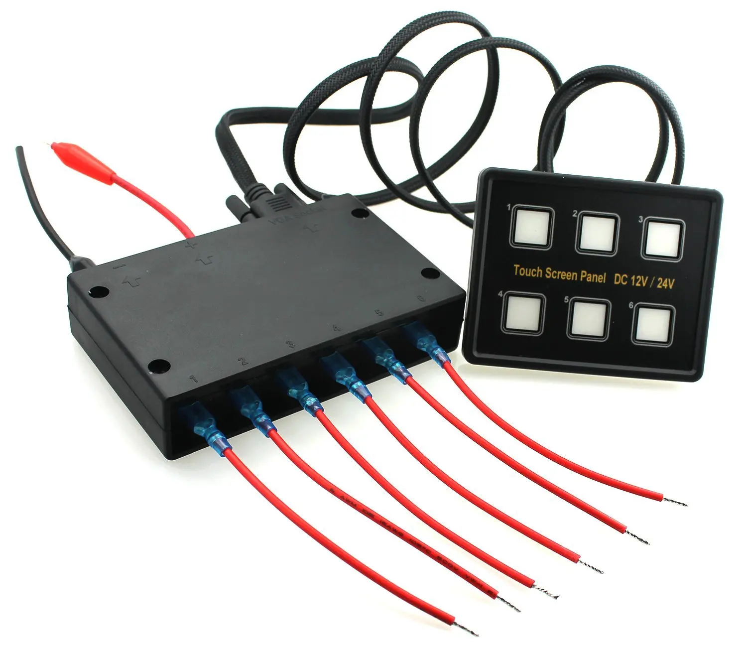 6 Gang LED Touch Screen Switch Control Panel for Car SUV Pickup Boat Truck caravan Camper