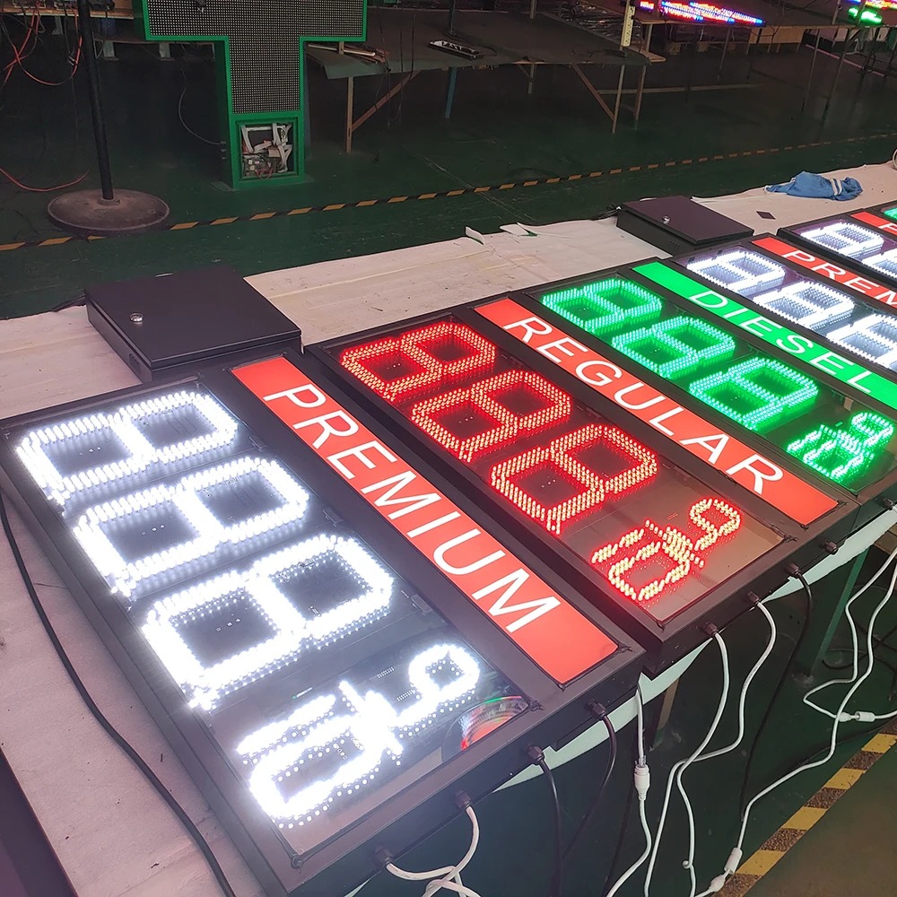 10inch Red 8889/10 LED Price Display Format RF LCD Remote Controller Monolith Gas Station LED Price Display