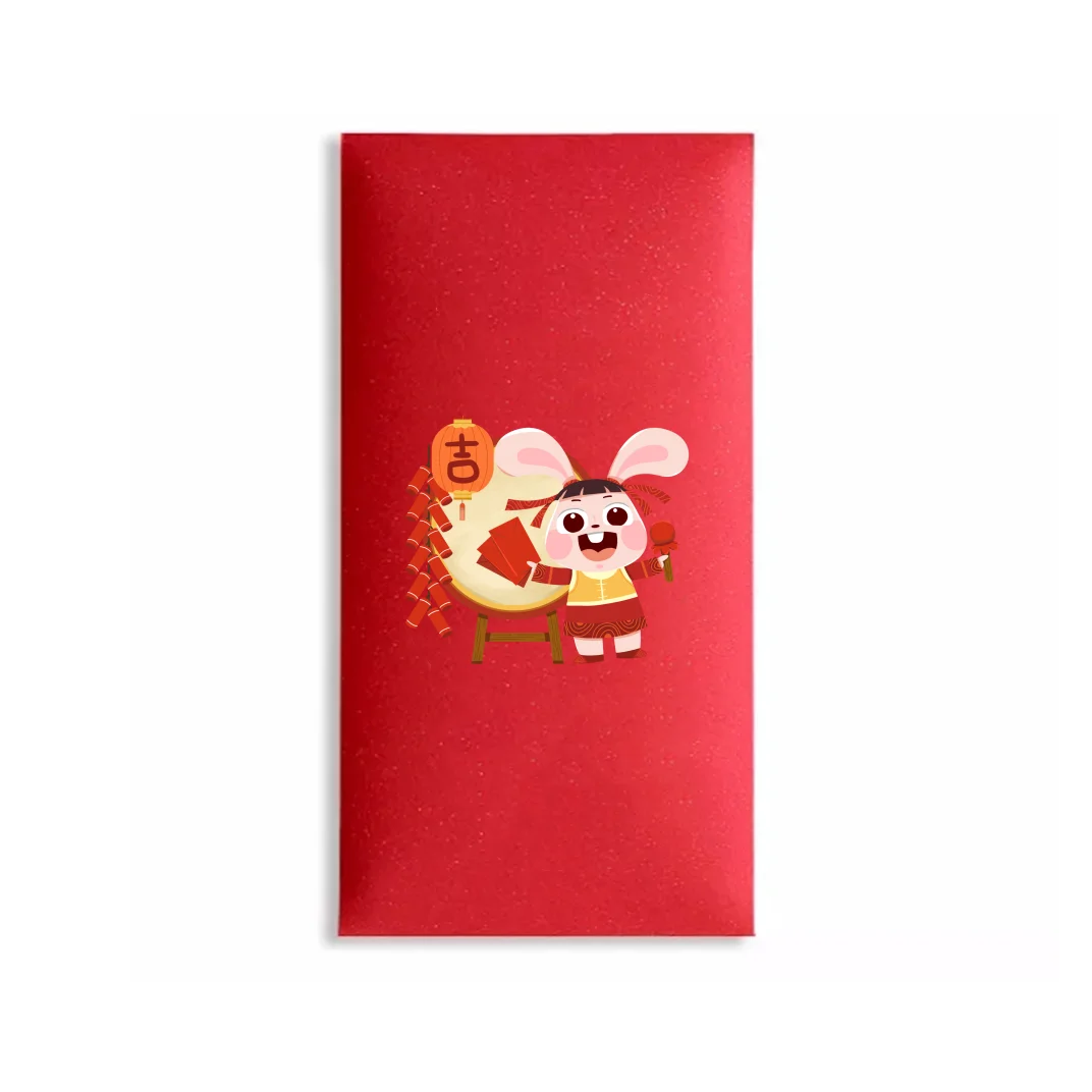 Custom Design Luxury Traditional Red Packet Hong Bao Ang Pow Red Packet  for Wedding Chinese New Year Festival