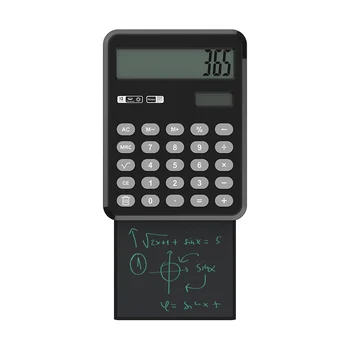 Wholesale Dual Power 12 digit LCD Display Writing Tablet calculator Draw-Out Handwriting Board Calculator For Office and School