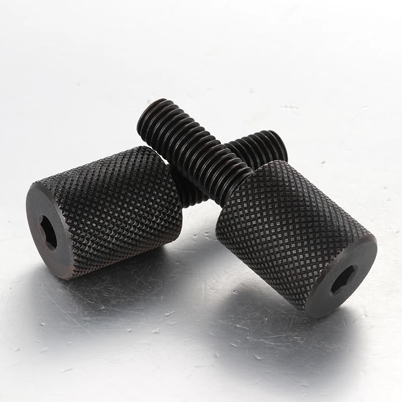 product good material adjusting stopper screws with knurled knob fine thread or coarse thread bolt with nut-60