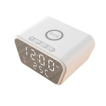 LKL 2 in 1 Wireless Charger Multifunctional Charger Digital LED Alarm Clock with Charging Functions