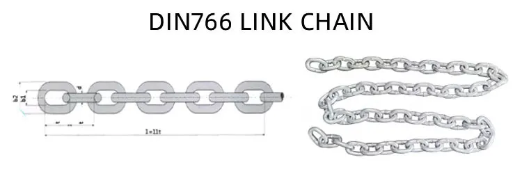 16mm 18mm 22mm Welded Short Din766 Standard Galvanized Steel Link Chain ...