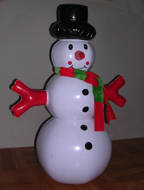 Factory Supply Christmas Inflatable Snowman With Led Light For Sale