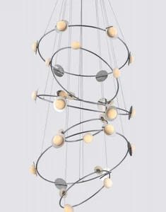 ECOJAS Luxury Glass Chandelier for Hotel Lobby Super Market Wedding Hotel New Design Large Pendent Light