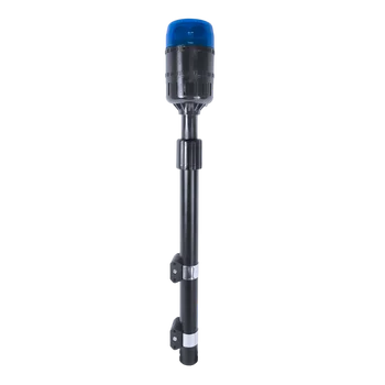 2025 New Design Telescopic Blue LED Motorcycle Bike Safety Warning Light with Horn Speaker Car Light Accessories
