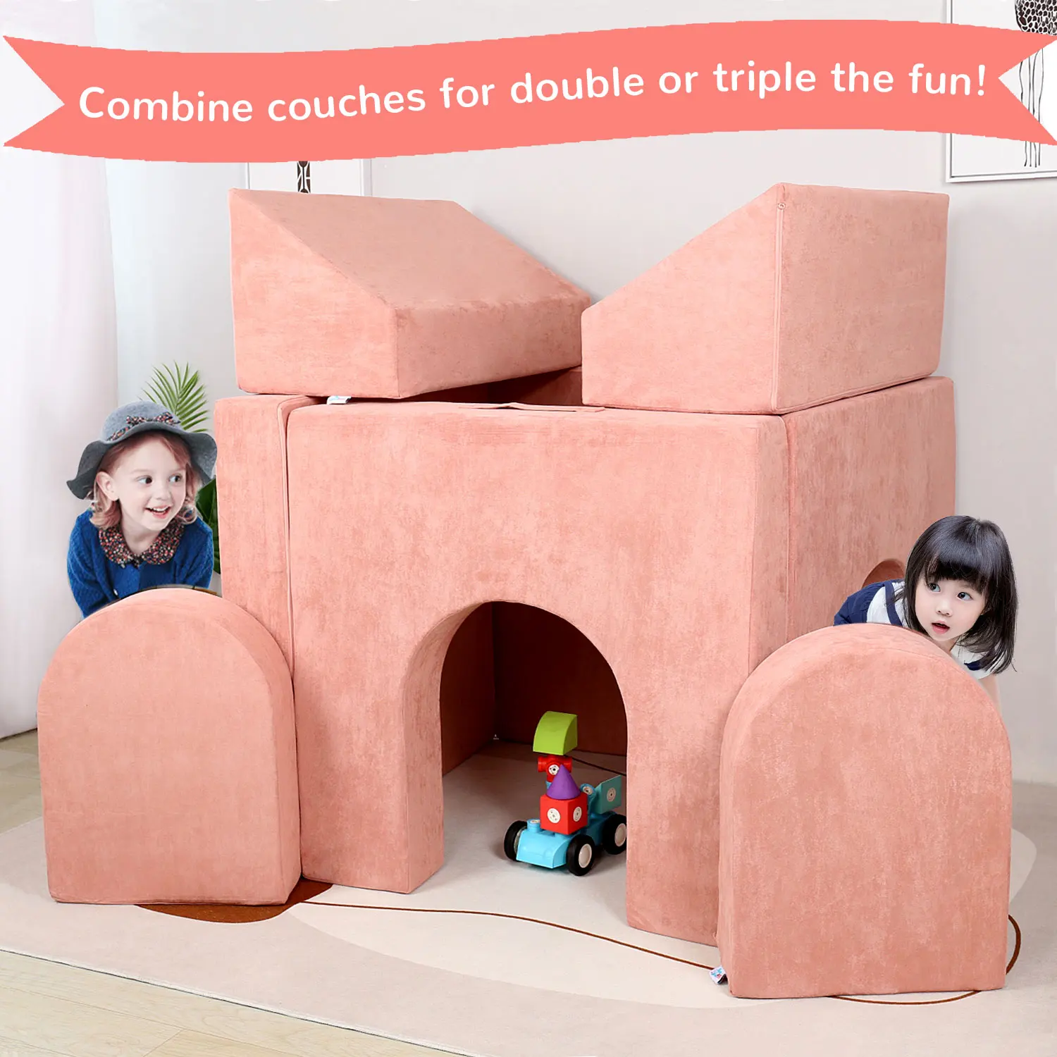 8 Pcs Kid Play Couch Sofa Set Furniture Sectional Sofa Modern Design