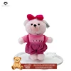Pink - Red bib and brace bear