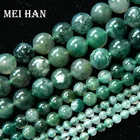 Natural stone 6mm A+ Green Moss Agate beads semi-precious loose gemstones wholesale for jewelry DIY design making