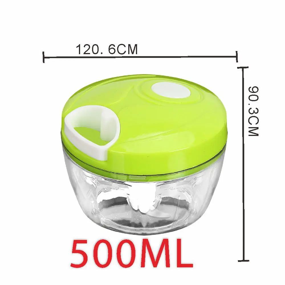 Kitchen Food Multifunction Mini Hand Pulling Vegetable Fruits Cutter Spin Chopper With Pull Handle