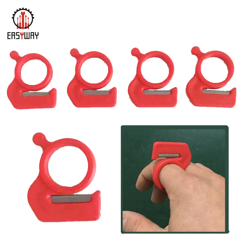 Manufacturer Direct Sales Small Tool Cutter Safety Thread Plastic Cut Finger Strap Cutting Ring Knife