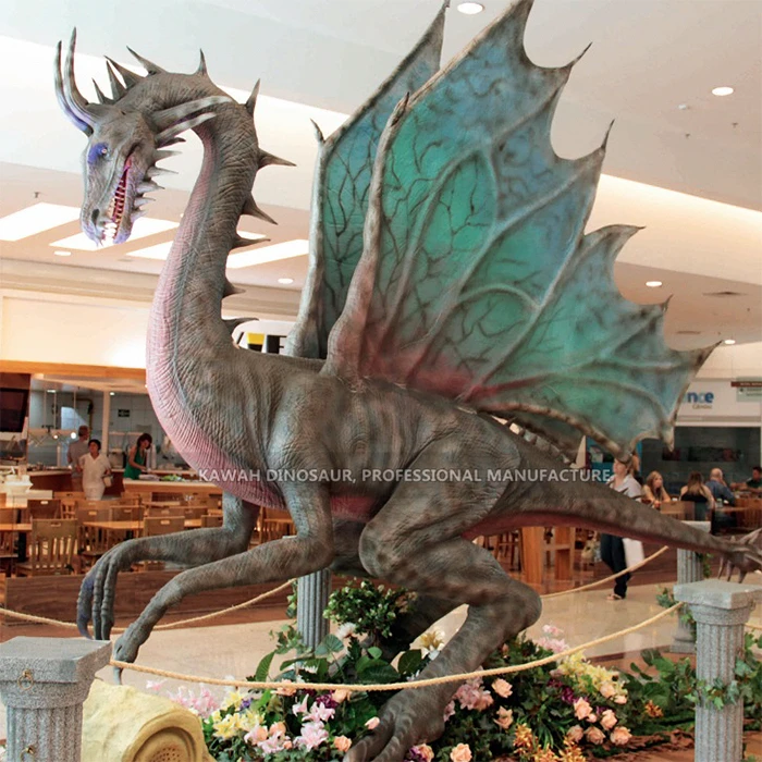 realistic animatronic dragon decoration lifelike dragon statue
