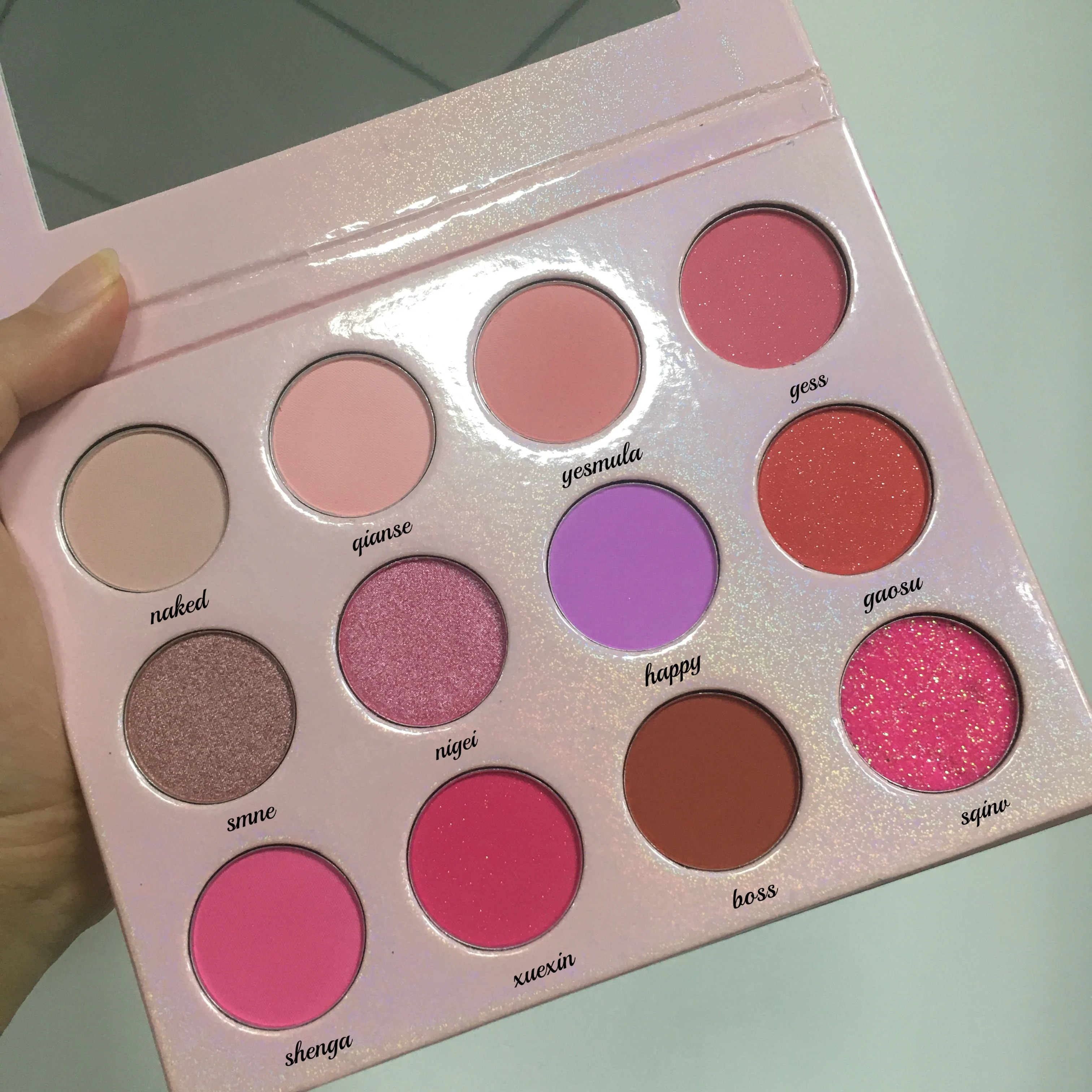 Diy роскошные высокие пигментные палитры для макияжа Палитра теней для век с индивидуальным логотипом палитра теней для век без жестокости