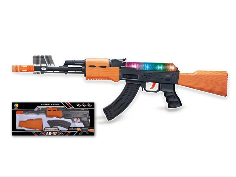 Высококачественный Безопасный детский Электрический воздушный мягкий пистолет Ak47, игрушечный набор, оптовая продажа, игра для стрельбы с холодным светом и музыкой для мальчиков