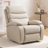 Sillón reclinable eléctrico básico color hueso con puerto USB.