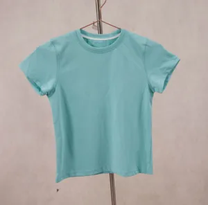 Hot Sale TOB Toddlers Shirts Crew Neck Women's T Shirts Short Sleeve Tops
