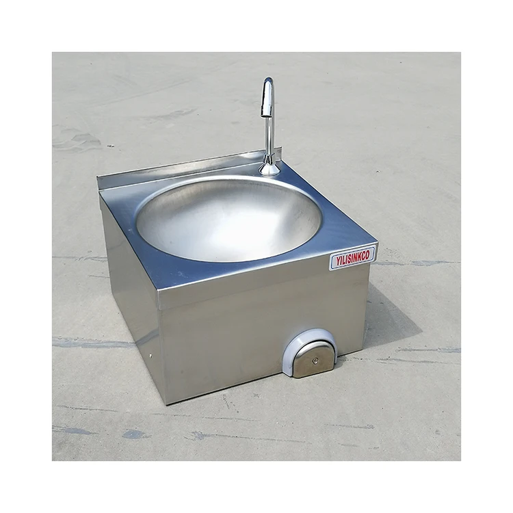 Factory Customized Wholesale Knee Operated Portable Stainless Steel Hand Wash Sink