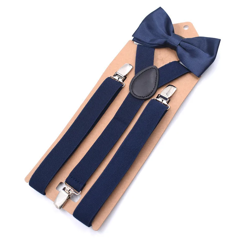 Mens Adjustable Elastic Suspenders And Bow Tie Set 