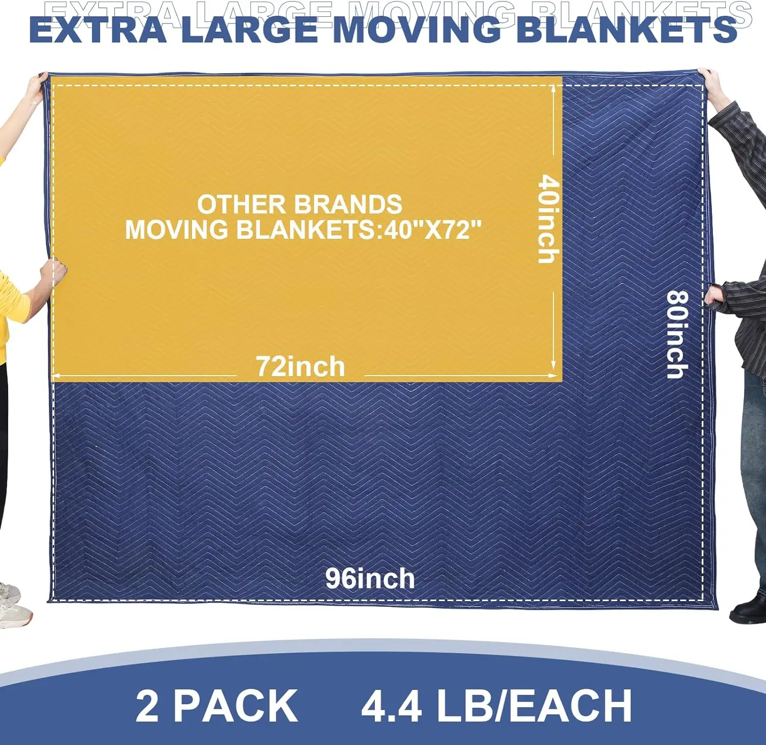 Extra Large Moving Blankets 4.4 Lb Heavy Duty Moving Pads Moving And