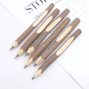 Creative Pine Wood Wooden Ballpoint Pen Novelty Business Body with Printable Logo for Gift and Advertising Promotion