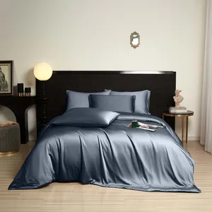 Luxury Organic Woven 100% Bamboo Non-Disposable Solid Simple Quality 300tc All-Season Customizable Wedding Four-Piece Bed Set