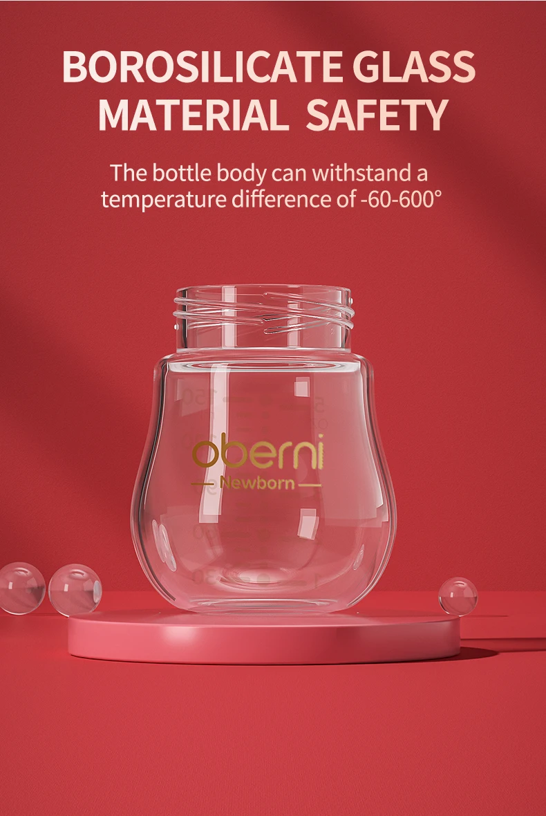 Oberni Supplies Bottle Baby Complete Set 0-6 Months Newborn Baby Glass