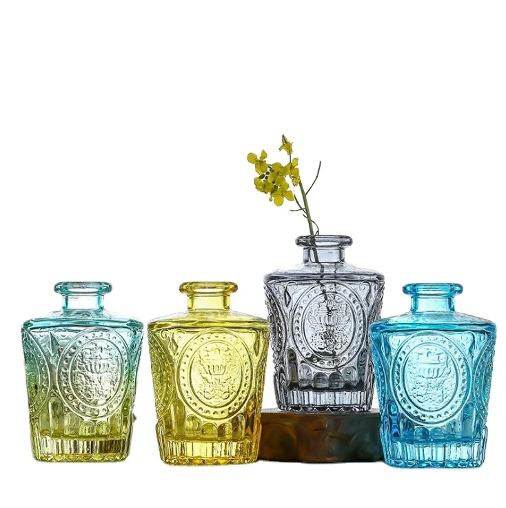 150ml Colorful Glass Aromatherapy Bottle Rattan Diffuser Perfume Container without Fire for Packaging and Packing