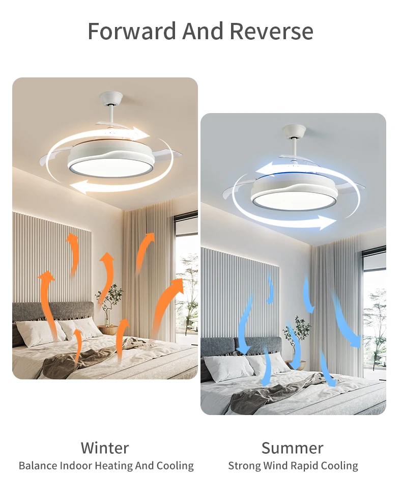 High Quality Ceiling with Light Fan Ceiling for Bedroom Ventilation Box Duster 52 Ac Dc Lights Exhaust Light Fan Ceiling