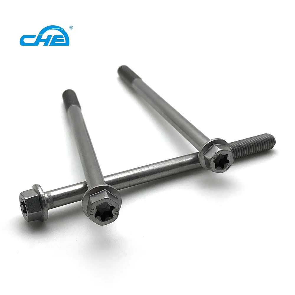Kunden spezifische verzinkte Sechs kant flansch kopfs ch rauben m10 m7 Torx Sechs kant flansch schrauben