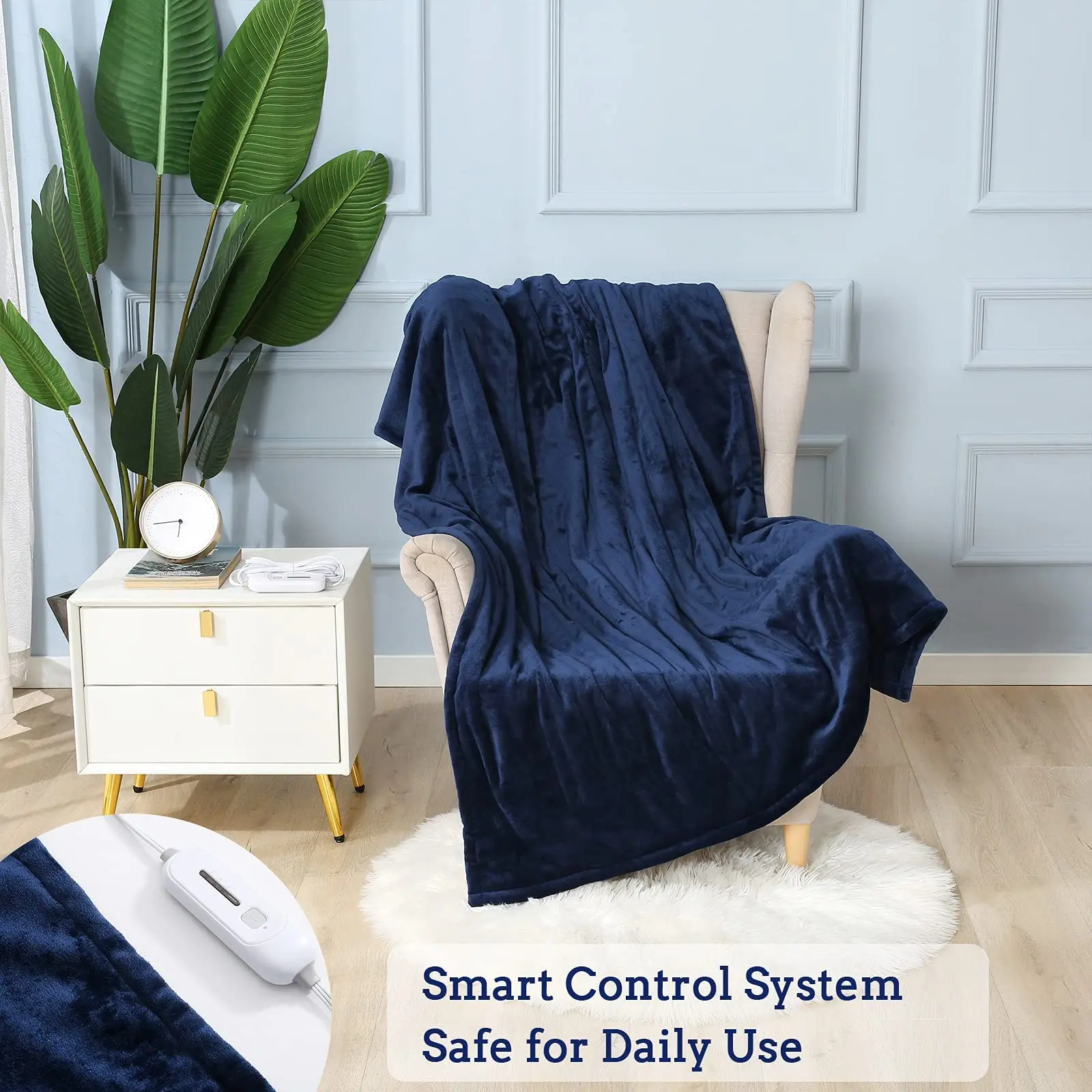 Safe Warm Heated Blanket Electric Throw Cozy Heating Blanket for Couch Sofa Bed