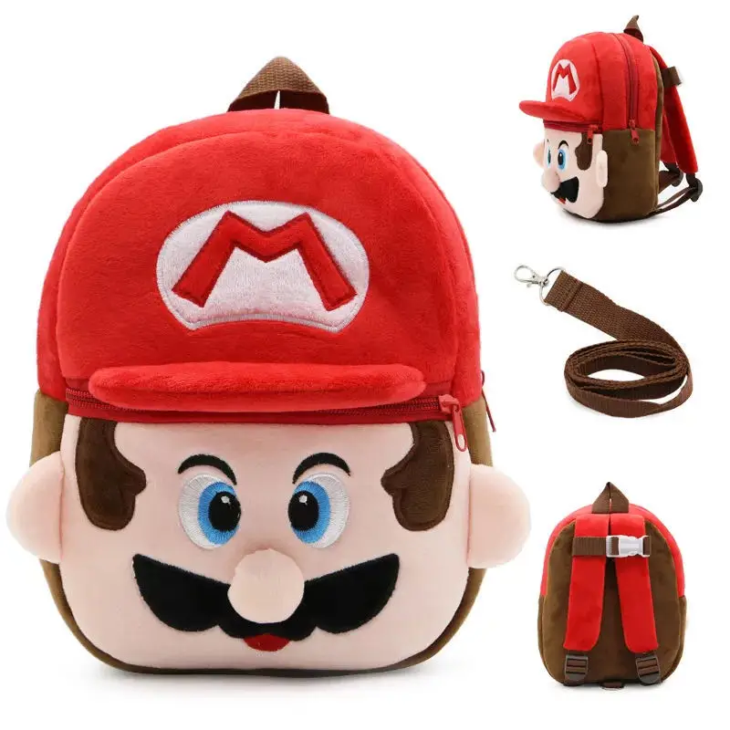 Personalised Kids Backpack Any Name Mario Boy Childrens Back To School Bag 2 