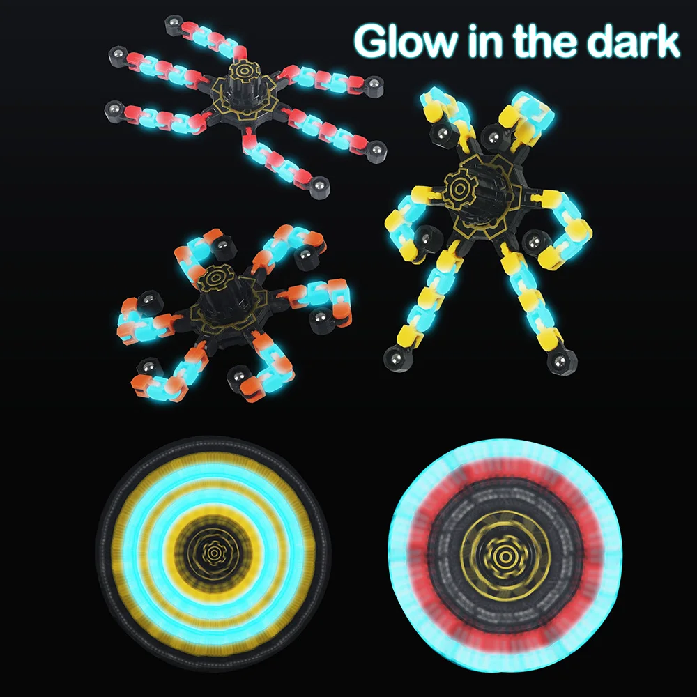 Лидер продаж светящийся в темноте механический гироскоп на кончик пальца игрушка-робот-гироскоп игрушка-Спиннер трансформируемая игрушка-фиджет