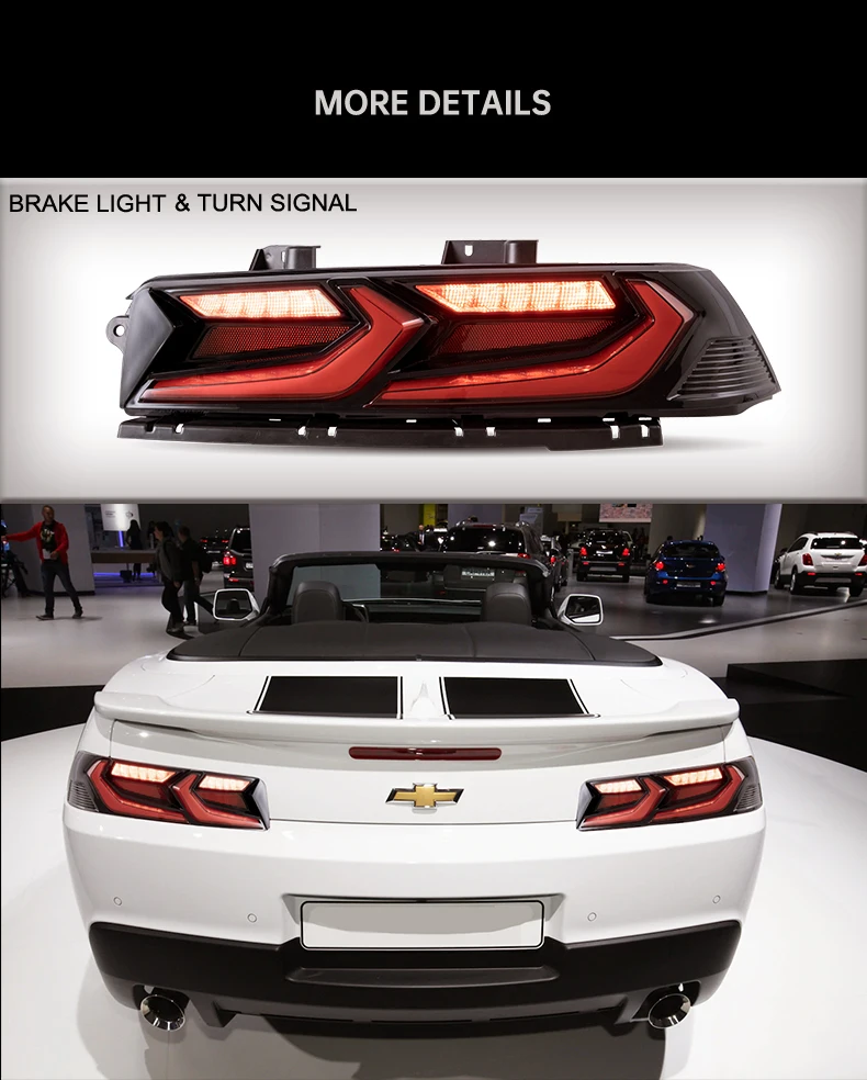 Vland-luces Led Traseras Para Chevrolet Camaro,Lámpara Estilo Corvette C8  De 5. ª Generación,2014,2015 - Buy Las Luces Traseras Led Asamblea,Las Luces  Traseras Led Asamblea Trasera Luces De Cola Para Chevrolet Camaro,Las Luces