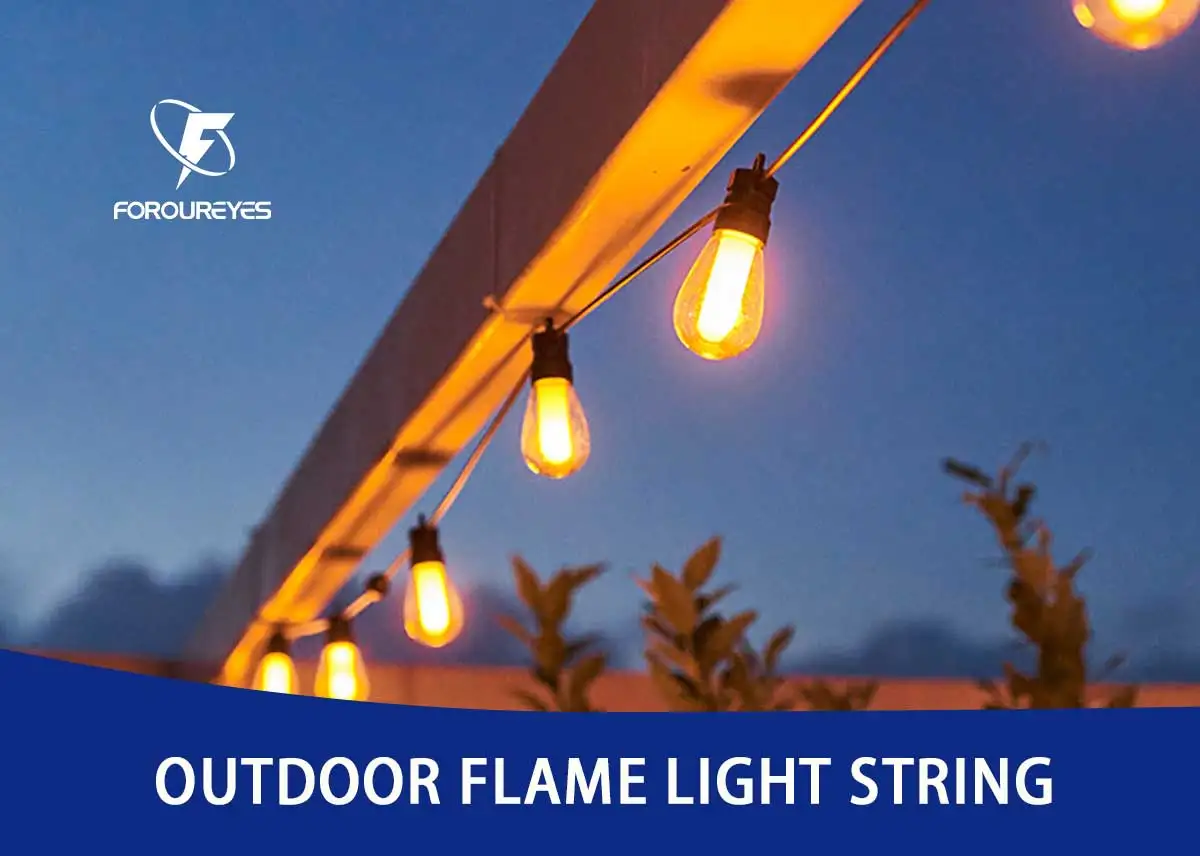 8m Outdoor LED String Lights 5V Flame Lamp Waterproof Fairy Garland ...