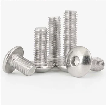 Fasteners304 Large Flat Head Cross Design M3-M8 Sizes Stainless Steel Machine Thread Screws Mushroom Umbrella Metric-Fast Easy