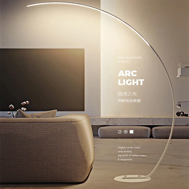 Современная Металлическая черная акриловая арочная Напольная Лампа для отеля