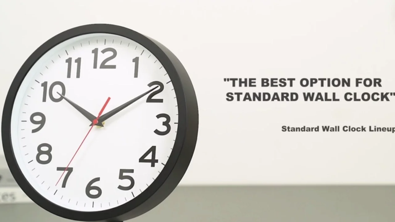 Promotion Cheap Plastic Wall Clock Black Frame White Dial 10 Inch