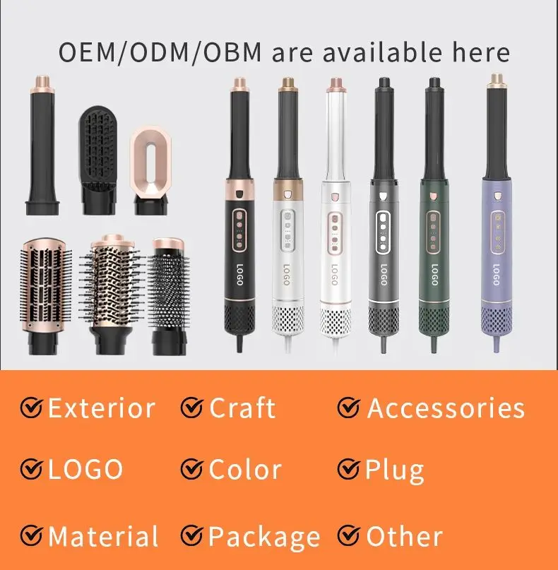 5 in One High Speed air Styler Cold and One Step Hair Dryer Hot air Blower Styler and Hot air Styler and Rotating