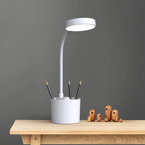 Study Table Lamp Touch On/Off Switch LED Desk Lamp With Pencil Cup and Mobile Holder