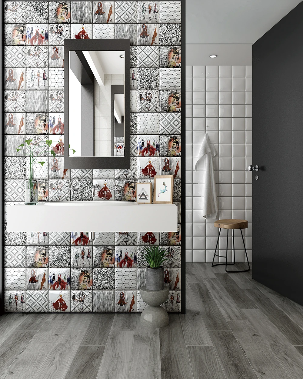 Azulejos De Ceramica Para Casas Paredes De Ducha De Azulejos De Cerámica  Con Mosaicos Manualidades, image size:1000x1250