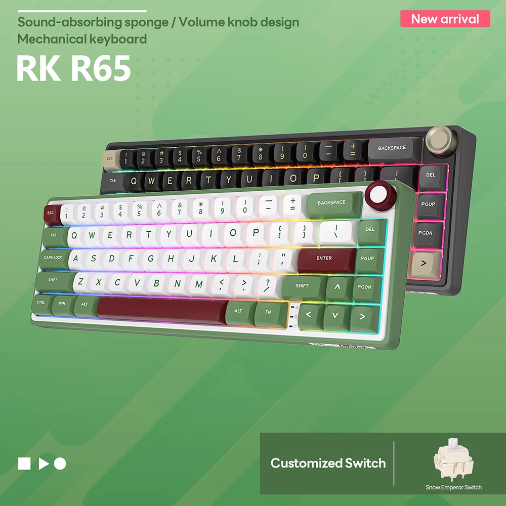 Royal Kludge RK R65 Mechanical Keyboard - 66 Keys RGB