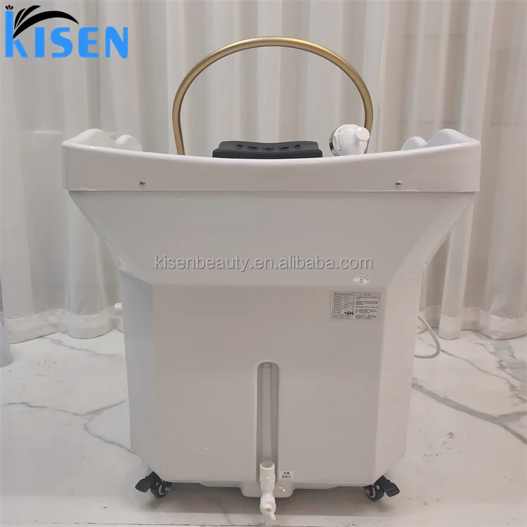 Kisen Hair And Beauty Salon Furniture Portable Backwash Shampoo Bowl