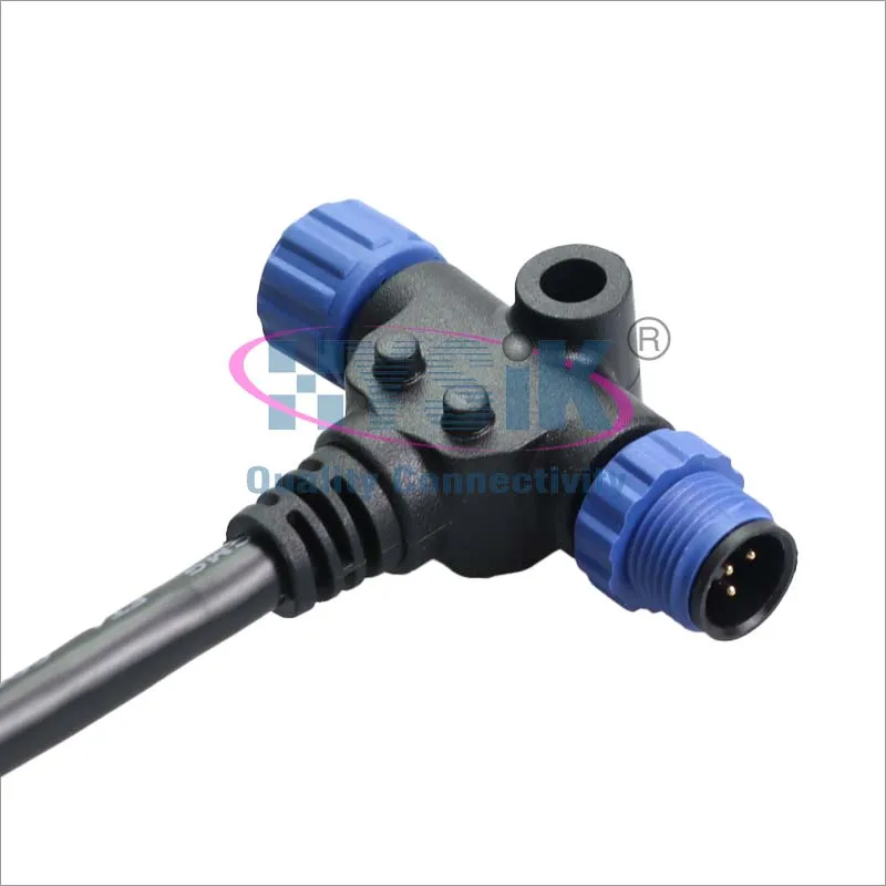 Connecteur NMEA 2000 T – 3 Ports, 5 Broches, M12, IP67, Compatible Lowrance Simrad Navico