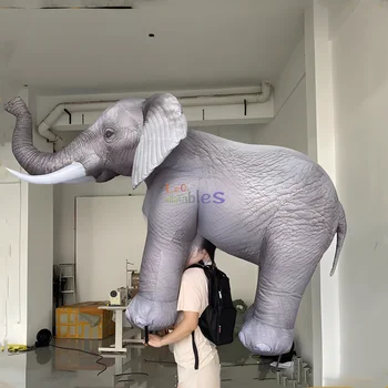 Walking Parade Costume Inflatable Animal Elephant Mascot Costume Inflatable Elephant Puppet For Event