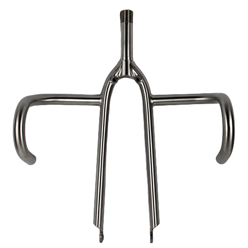 Titanium Race Bicycle Fork Titanium Drop Handle bar Titanium Track Bike Forks