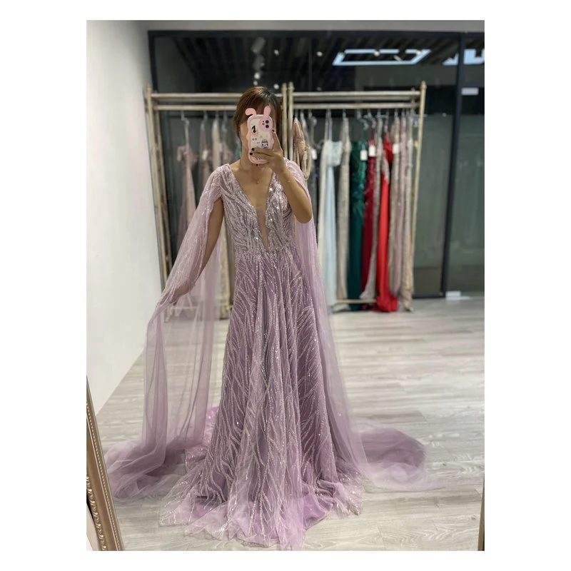 oleg cassini beaded dress ZAPAKA Women Dark Purple Beaded Mother of the Bride Dress Floral Sequin A Line Wedding Guest Dress with Long Sleeves, Dark Purple / 2XL