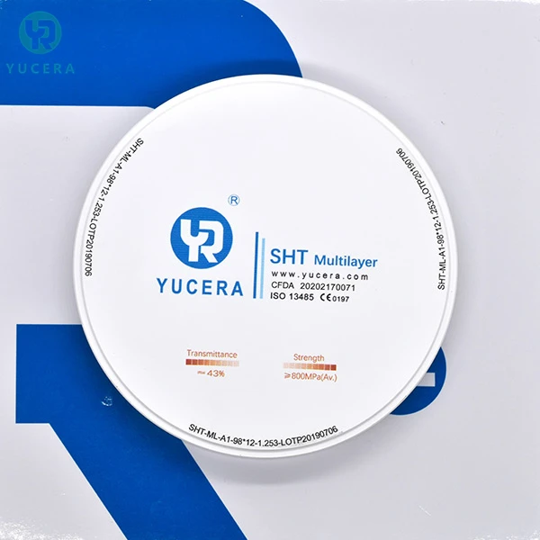 Dental Material 98mm Open System ST Multilayer Zirconia Blank Zirconia Blocks